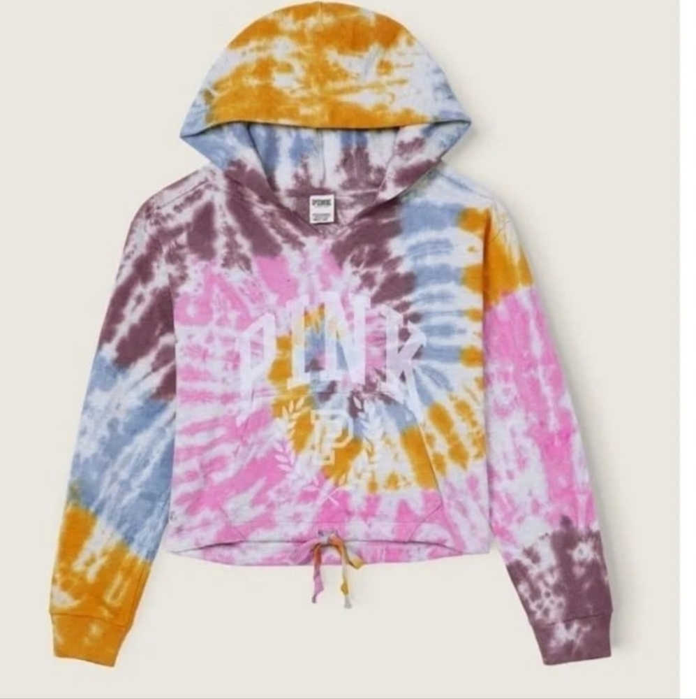Vs pink tie dye hoodie, women's xxl. NWT.